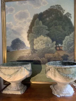 Pamono English Stone Urns, 1920s, Set of 2><noscript><img width=