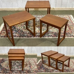 Pamono English Teak Nesting Tables, 1970s, Set of 3> Coffee & Side Tables