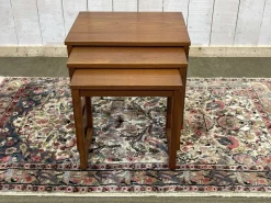 Pamono English Teak Nesting Tables, 1970s, Set of 3><noscript><img width=