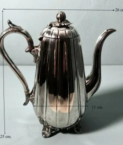 Pamono English Teapot in Silver-Plating from Dixon James, 1890><noscript><img width=
