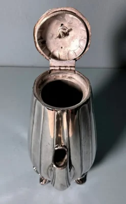 Pamono English Teapot in Silver-Plating from Dixon James, 1890><noscript><img width=