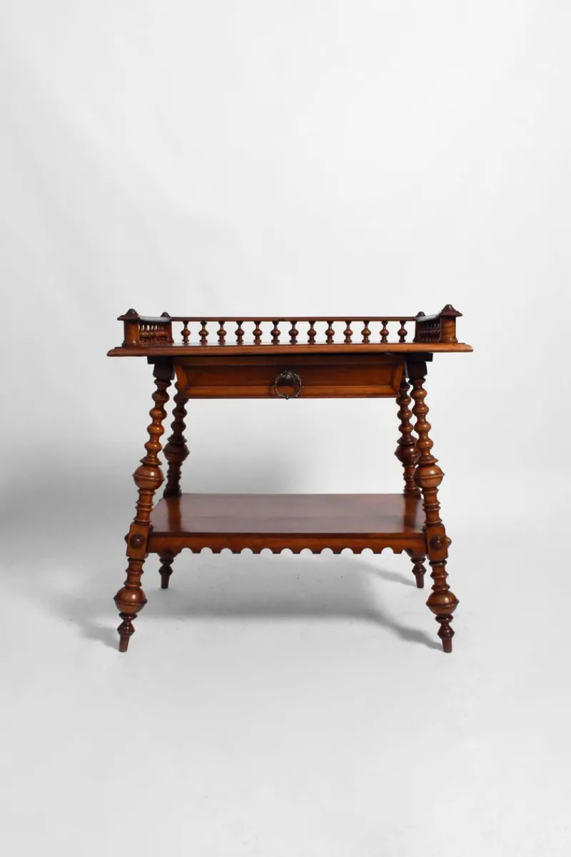Pamono English Turned Wood Console, 1910s> Console Tables