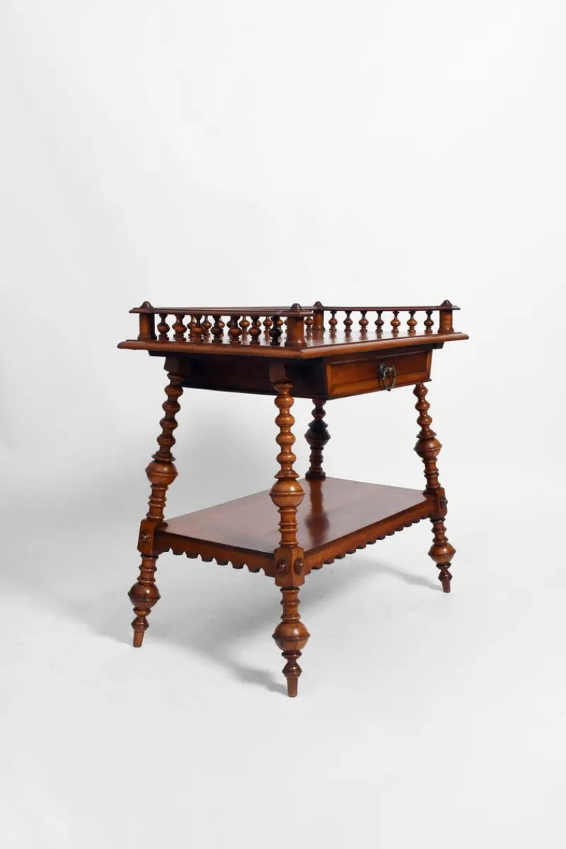 Pamono English Turned Wood Console, 1910s> Console Tables