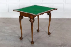 Pamono English Walnut & Mahogany Games Table, 1940s