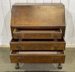 Best Pamono English Walnut Secretary, 1930s