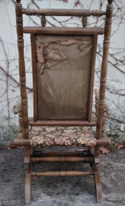 Pamono English Wooden Rocking Chair, 1930s><noscript><img width=
