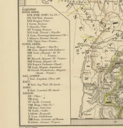 Clearance Pamono Engraved Map of Roman Frontiers, 1880