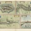 Best Pamono Engraved Map of the Frisian Cities of Sloten, Yist, Workum and Hindelopen by Blaeu, 1650s