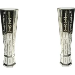 Online Pamono Engraved Mirror Columns, Set of 2