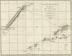 Pamono Engraving of the Track of Captain Cook's Resolution in the Pacific, 1780> Wall Decor