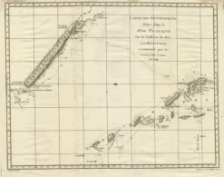 Pamono Engraving of the Track of Captain Cook's Resolution in the Pacific, 1780> Wall Decor