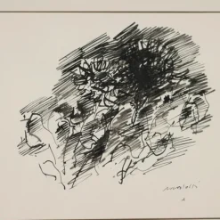 Outlet Pamono Ennio Morlotti, Composition, Ink on Paper