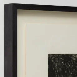 Pamono Enrico Della Torre, Black and White Abstract Composition, Engraving, 2016, Framed><noscript><img width=