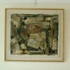 Pamono Erik Emanuelsson, Abstract Composition, Mid-20th Century, Oil on Panel, Framed