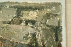 Pamono Erik Emanuelsson, Abstract Composition, Mid-20th Century, Oil on Panel, Framed