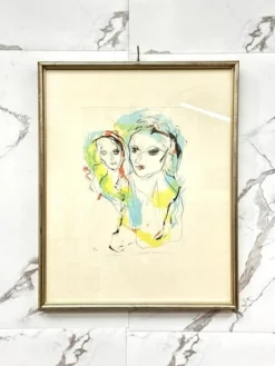Pamono Ernesto Treccani, Mother and Son, 1970s, Lithograph