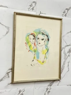 Pamono Ernesto Treccani, Mother and Son, 1970s, Lithograph