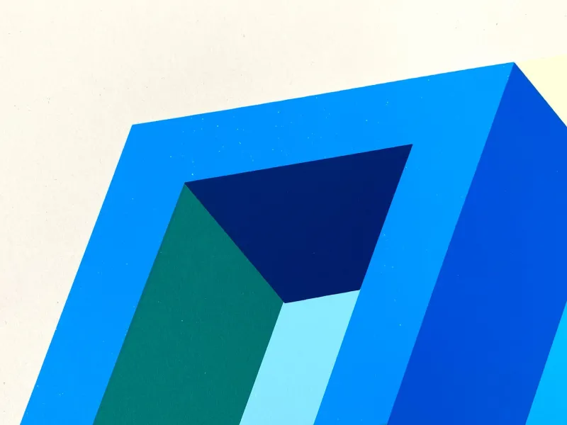 Hot Pamono Ernst Helmstädter, Dual Object, 1981, Color Screen Print