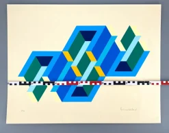 Hot Pamono Ernst Helmstädter, Dual Object, 1981, Color Screen Print