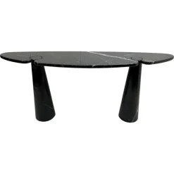 Pamono Eros Console in Black Marble by Angelo Mangiarotti, 1970s> Console Tables