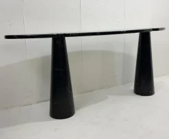 Pamono Eros Console in Black Marble by Angelo Mangiarotti, 1970s><noscript><img width=