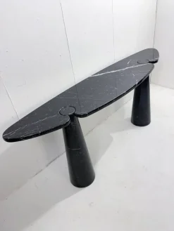 Pamono Eros Console in Black Marble by Angelo Mangiarotti, 1970s><noscript><img width=