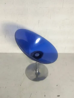 Pamono Eros Swivel Blue Chair by Philippe Starck for Kartell, 1990s> Office Chairs