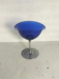 Pamono Eros Swivel Blue Chair by Philippe Starck for Kartell, 1990s><noscript><img width=