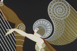Pamono Erté, The Angel with the Harp, 1926, Color Lithograph><noscript><img width=