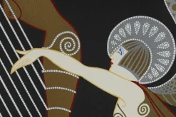 Pamono Erté, The Angel with the Harp, 1926, Color Lithograph><noscript><img width=