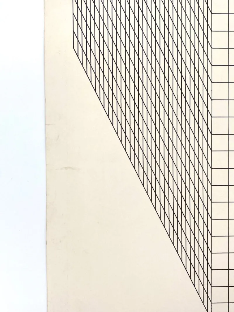 New Pamono Erwin Heerich, Large Constructive-Concrete Composition, 1950s, Screen Print