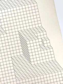 New Pamono Erwin Heerich, Large Constructive-Concrete Composition, 1950s, Screen Print