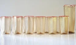 Pamono Esagonali Tumblers and Pitcher by Carlo Scarpa, Set of 13><noscript><img width=