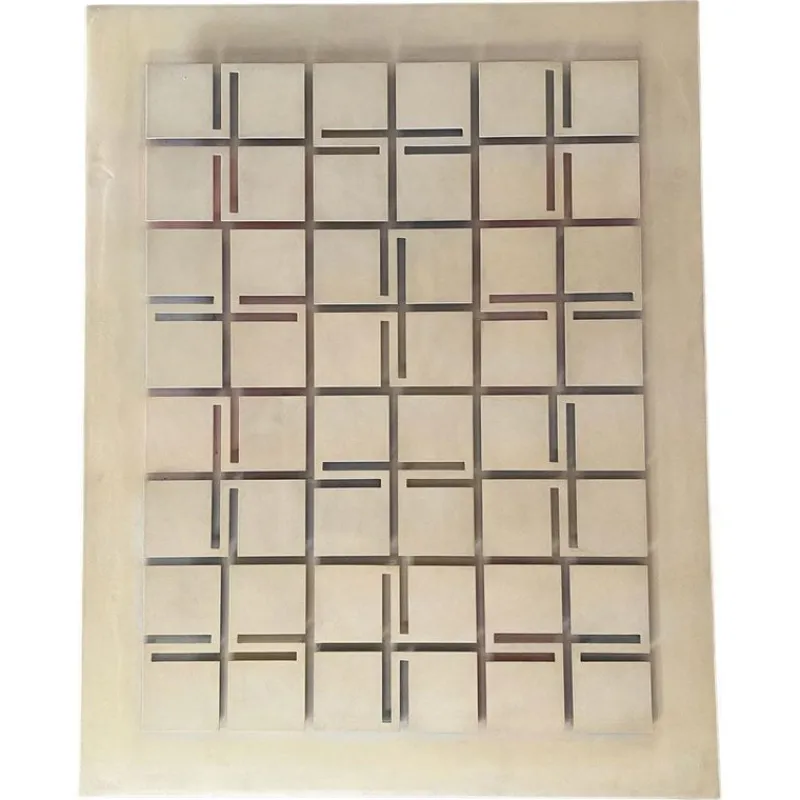 New Pamono Estuardo Maldonado, Abstract White Artwork, 1980, Acrylic Glass