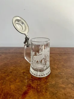 Pamono Etched Glass Tankard, 1920s><noscript><img width=