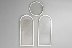Clearance Pamono Etched Glass Windows, 1880s, Set of 3