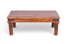 Pamono Ethnic Teak Coffee Table with Iron Fastenings, Northern India> Coffee & Side Tables