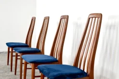 Pamono Eva Dining Chairs by Niels Koefoed for Koefoeds Møbelfabrik, 1960s, Set of 4> Side Chairs & Dining Chairs
