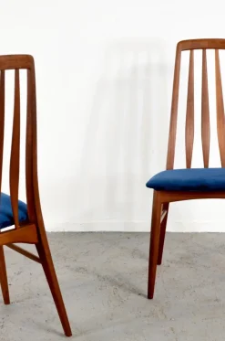 Pamono Eva Dining Chairs by Niels Koefoed for Koefoeds Møbelfabrik, 1960s, Set of 4><noscript><img width=