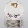 Pamono Evesham Porcelain Plates with Fruit Motifs from Royal Worcester, England, 1980s, Set of 9> Dinner Plates & Bowls