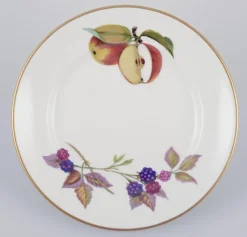 Pamono Evesham Porcelain Plates with Fruit Motifs from Royal Worcester, England, 1980s, Set of 9> Dinner Plates & Bowls