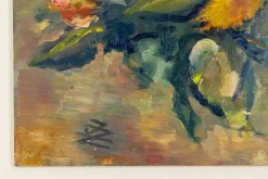 Clearance Pamono Expressionist Artist, Summer Bouquet, 1960s, Oil on Plate, Framed