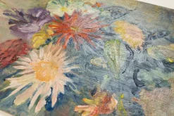 Clearance Pamono Expressionist Artist, Summer Bouquet, 1960s, Oil on Plate, Framed