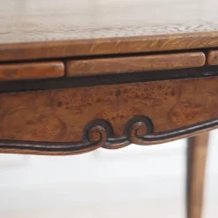 Pamono Extendable French Dining Table with Curved Legs, 1920s><noscript><img width=