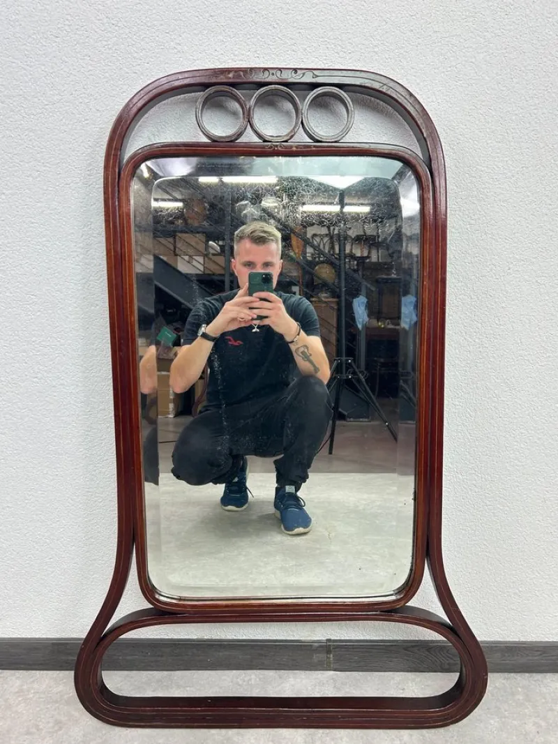 Pamono Extremely Secession Mirror by Gustav Siegel for J&J Kohn, 1904> Mirrors