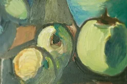 Pamono Eyvind Olesen, Still Life with Book, Mid-20th Century, Oil on Canvas, Framed><noscript><img width=