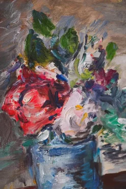 Pamono Ezio Pastorio, Roses, 1960s, Oil on Board><noscript><img width=