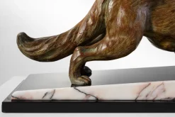 Pamono F. H. Danvin, Sculpture of a Fox, 1973, Bronze on Marble><noscript><img width=
