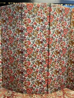 New Pamono Fabric Screen with Flower Pattern, 1960s