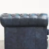 Hot Pamono Fantastic 2-Seater Leather Chesterfield Sofa with a Denim Blue Colour.